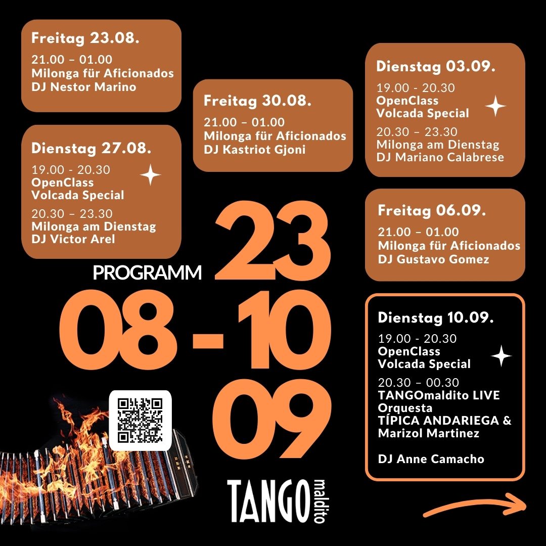 TANGO maldito Programm Kurse Aug Sep 2024